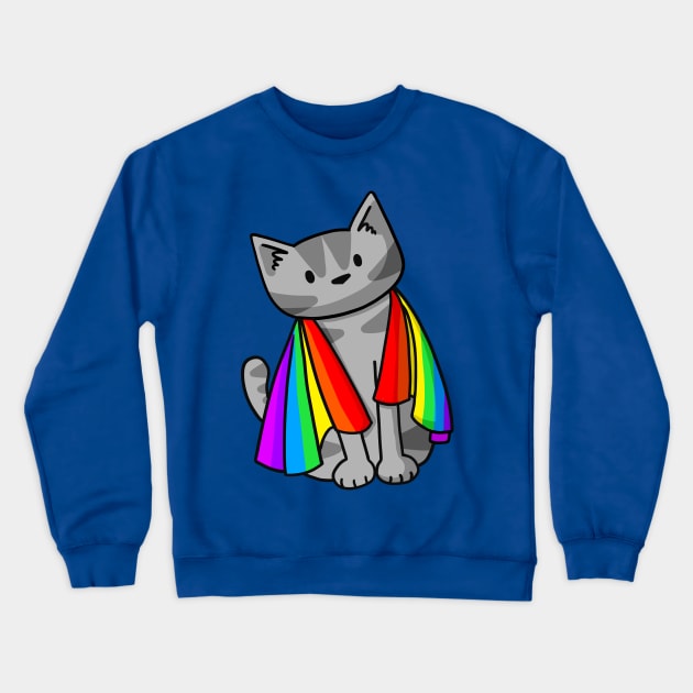 Rainbow Kitty Crewneck Sweatshirt by Doodlecats 